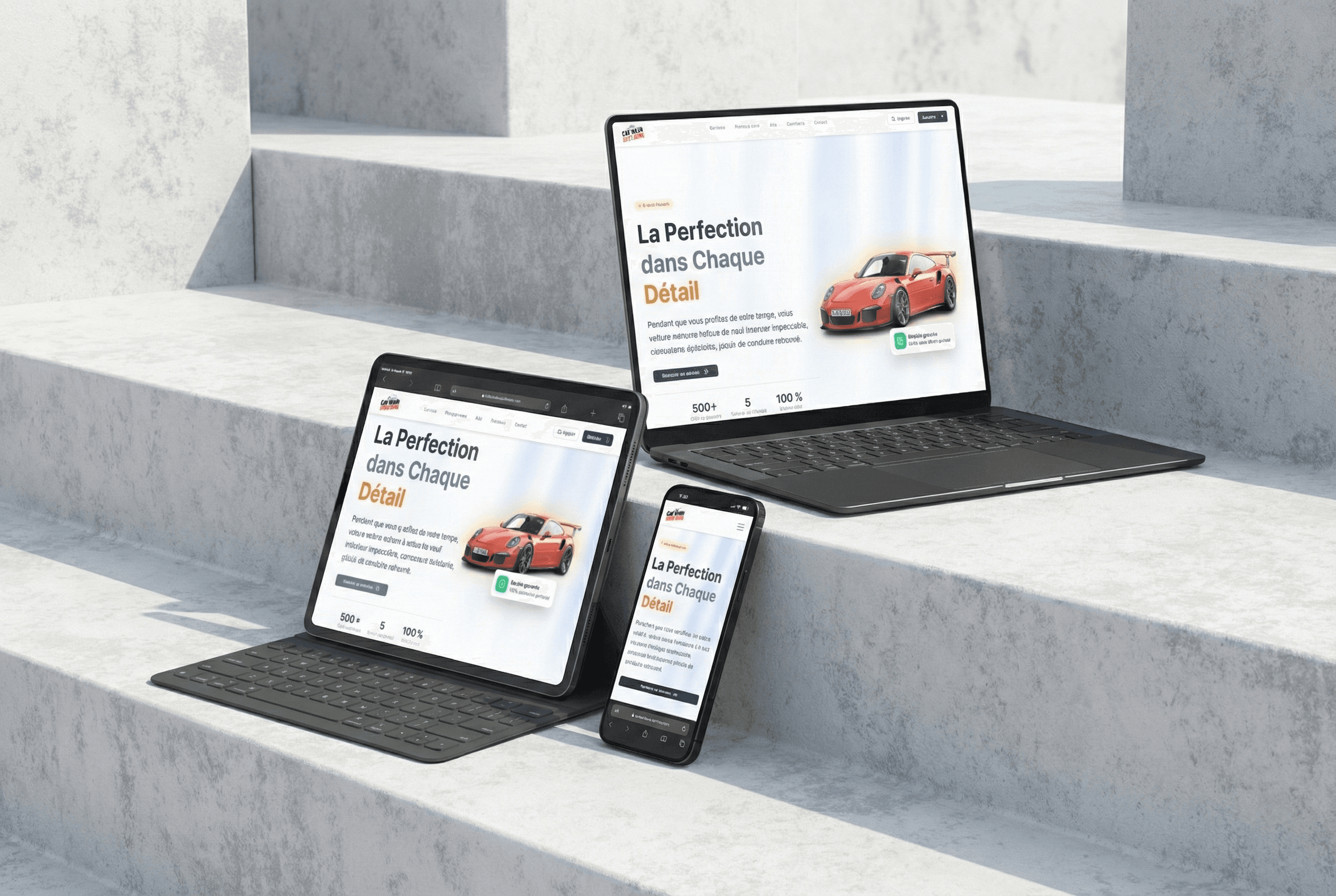 Car Wash Responsive Mockup 2